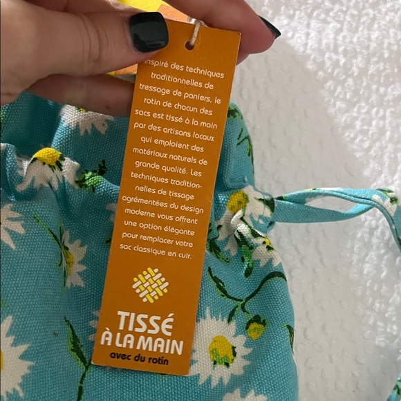 C&C California Light Blue Daisy Woven Mini Bag - Picture 6 of 7